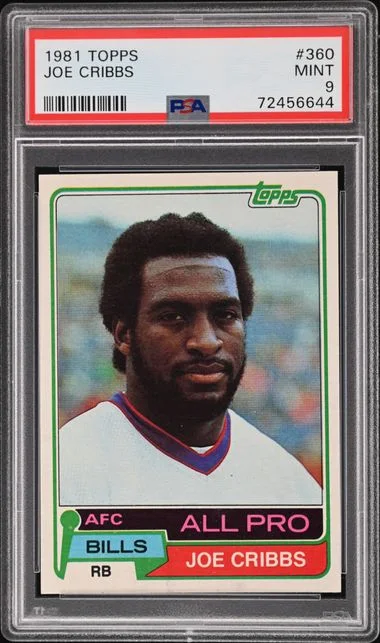 1981 Topps Joe Cribbs #360 card image