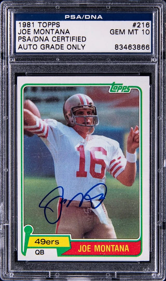 1981 Topps Joe Montana #218 card image