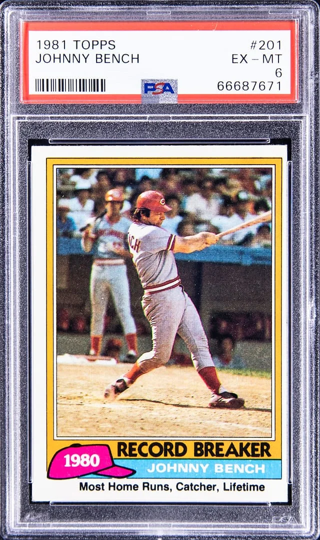 1981 Topps Johnny Bench #201 card image