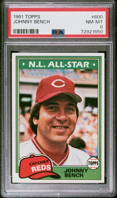 1981 Topps Johnny Bench #600 card image