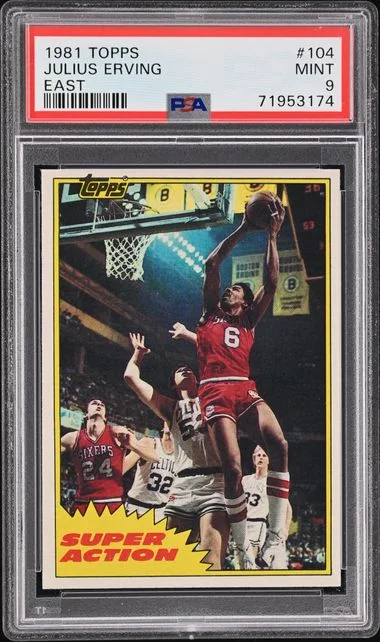 1981 Topps Julius Erving East #104 card image