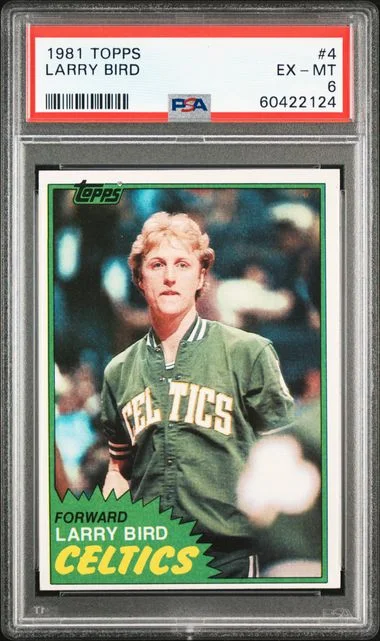 1981 Topps Larry Bird #4 card image