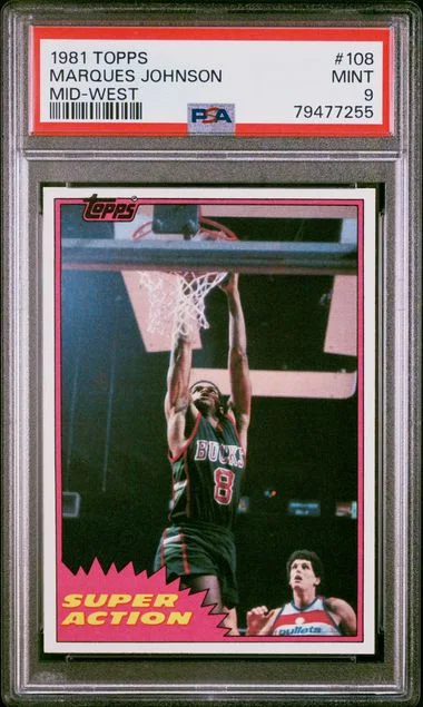 1981 Topps Marques Johnson Mid-West #108 card image