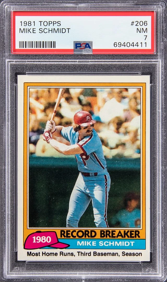1981 Topps Mike Schmidt #206 card image