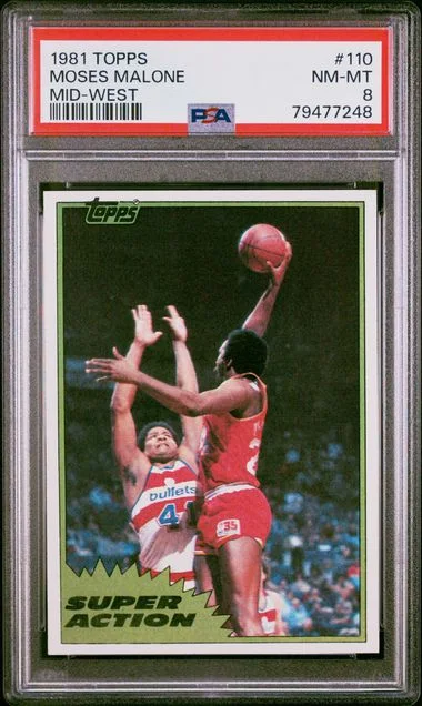 1981 Topps Moses Malone Mid-West #110 card image