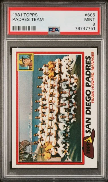 1981 Topps Padres Team #685 card image