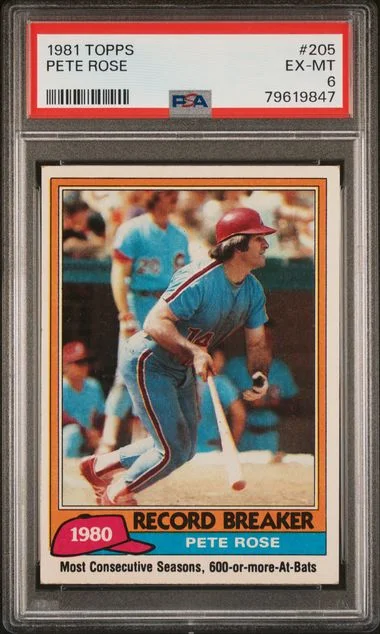 1981 Topps Pete Rose #205 card image