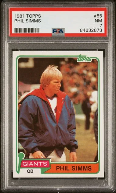 1981 Topps Phil Simms #55 card image