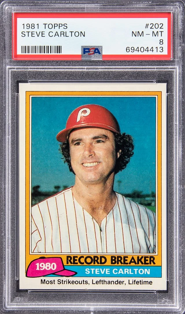 1981 Topps Steve Carlton #202 card image