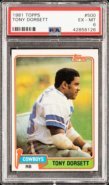 1981 Topps Tony Dorsett #500 card image