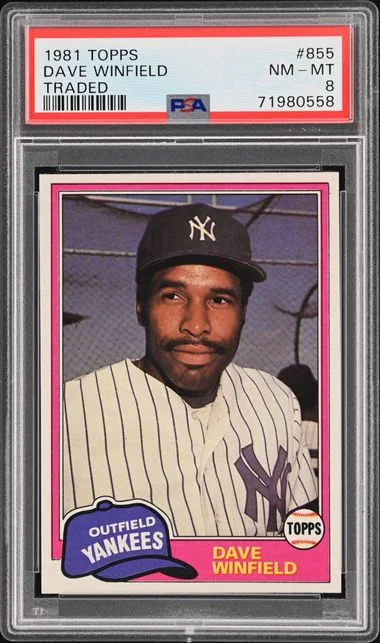 1981 Topps Traded Dave Winfield #855 card image