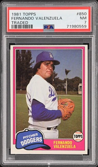 1981 Topps Traded Fernando Valenzuela #850 card image