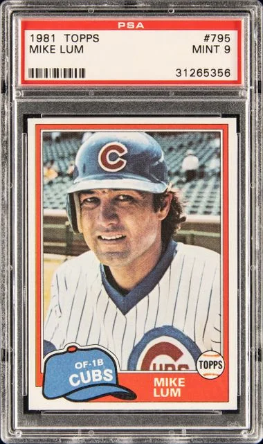 1981 Topps Traded Mike Lum #795 card image