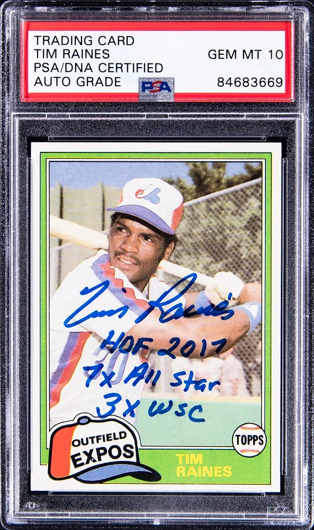 1981 Topps Traded Tim Raines #no-number card image
