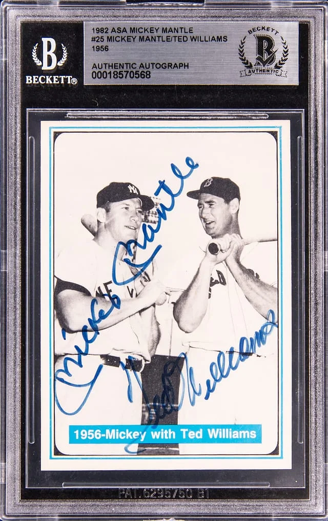 1982 ASA Mickey Mantle Mickey Mantle/Ted Williams #25 card image