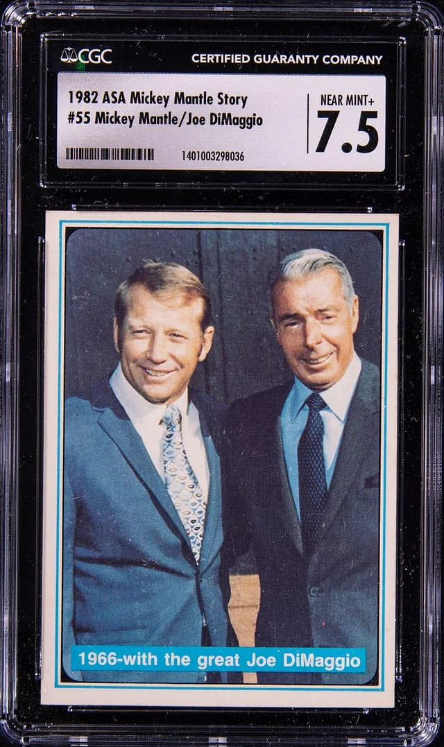 1982 ASA Mickey Mantle Story Mickey Mantle/Joe DiMaggio #55 card image