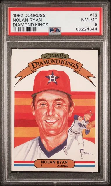 1982 Donruss Diamond Kings Nolan Ryan #13 card image