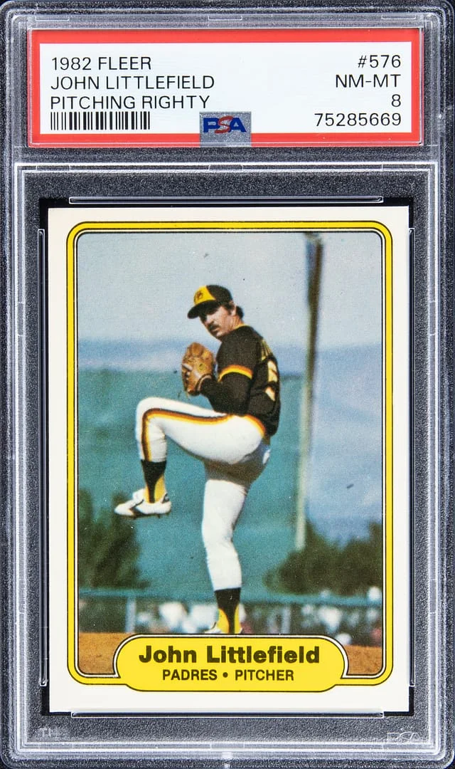 1982 Fleer John Littefield Pitching Righty #576 card image