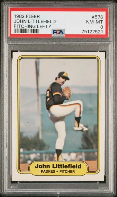 1982 Fleer John Littlefield, Pitching Lefty #576 card image