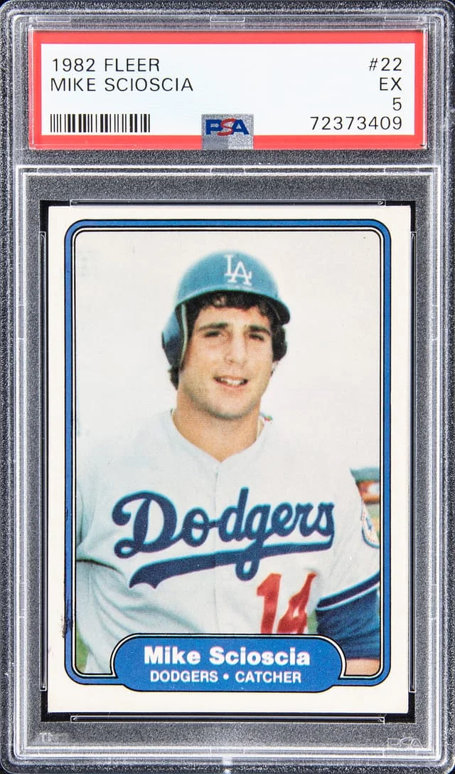 1982 Fleer Mike Scioscia #22 card image
