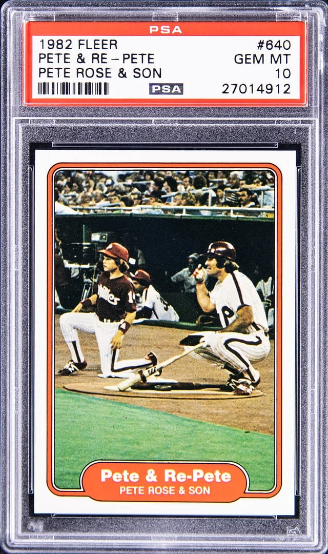 1982 Fleer Pete Rose and Son Pete and Re-Pete #640 card image