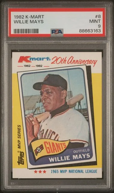 1982 K-Mart Willie Mays #8 card image