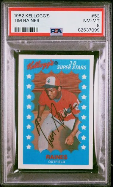 1982 Kellogg's Tim Raines #53 card image