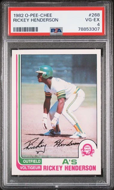 1982 O-Pee-Chee Rickey Henderson #268 card image