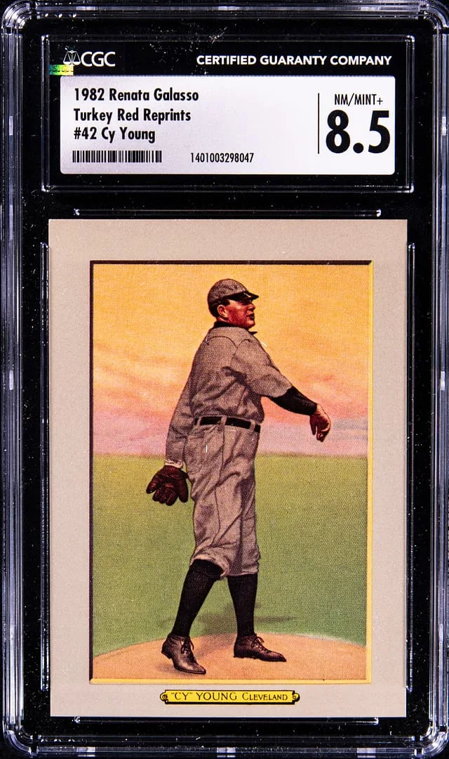 1982 Renata Galasso Turkey Red Reprints Cy Young #42 card image