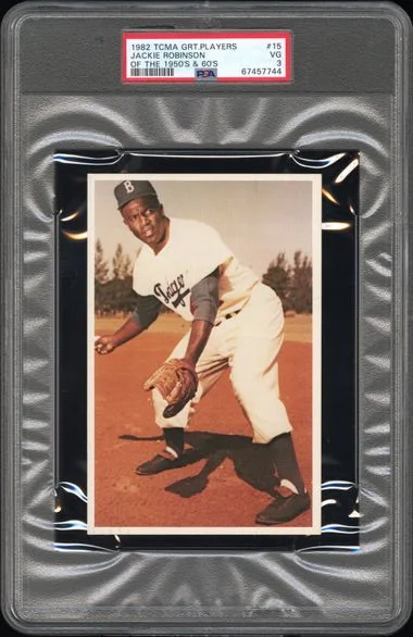 1982 Tcma Great Players Of The 1950'S & 60'S Jackie Robinson #15 card image