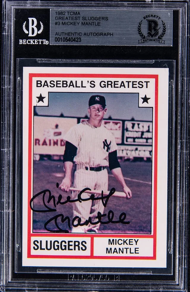1982 TCMA Greatest Sluggers Mickey Mantle #3 card image