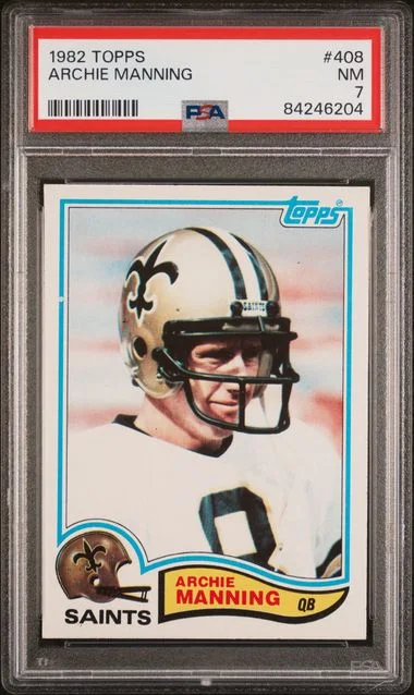 1982 Topps Archie Manning #408 card image