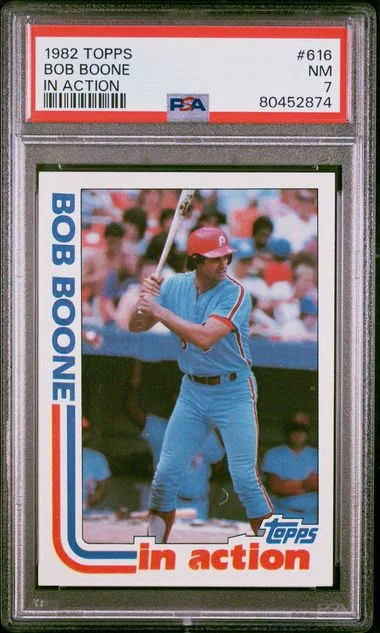 1982 Topps Bob Boone In Action #616 card image