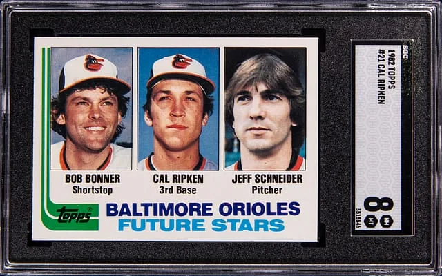 1982 Topps Bonner/Ripken/Schneider Orioles Future Stars #21 card image