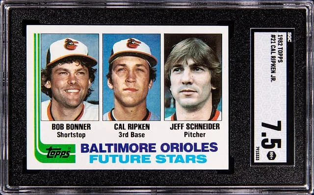 1982 Topps Cal Ripken Jr./Bob Bonner/Jeff Schneider #21 card image