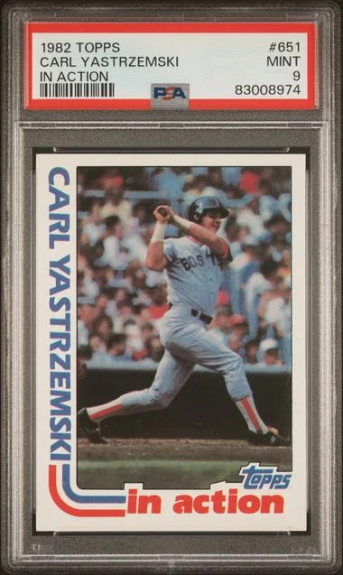 1982 Topps Carl Yastrzemski In Action #651 card image