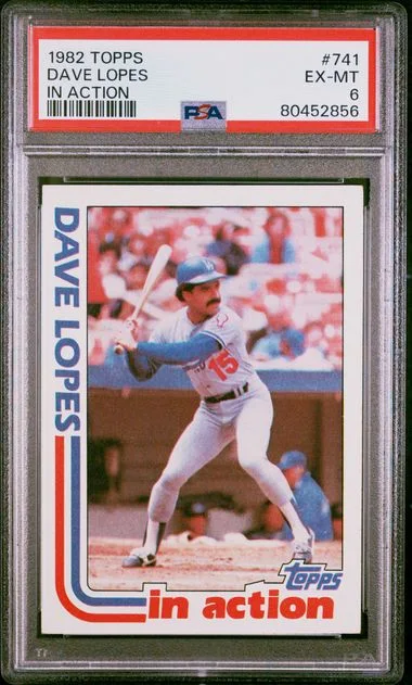 1982 Topps Dave Lopes In Action #741 card image