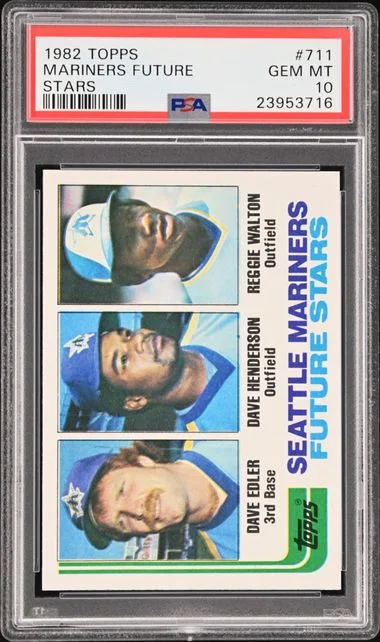 1982 Topps Elder/Henderson/Walton Mariners Future Stars #711 card image
