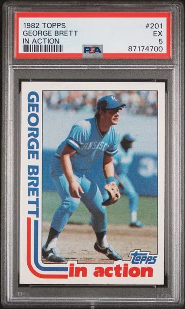 1982 Topps George Brett In Action #201 card image