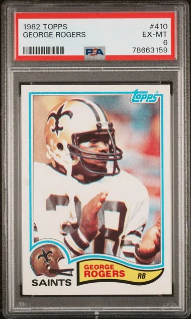 1982 Topps George Rogers #410 card image