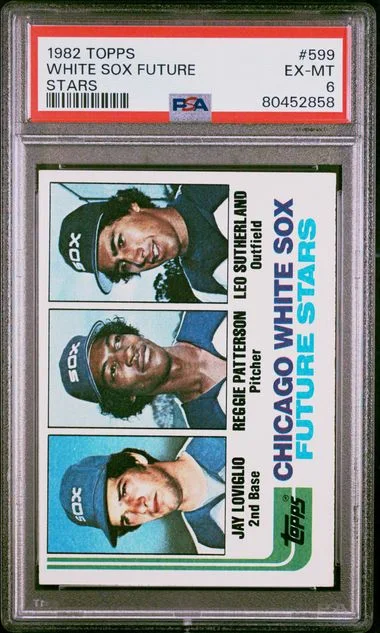 1982 Topps J.Loviglio/R.Patterson/L.Sutherland White Sox Future Stars #599 card image