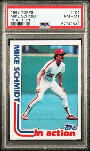 1982 Topps Mike Schmidt In Action #101 card image