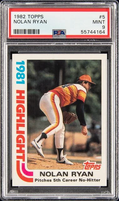 1982 Topps Nolan Ryan #5 card image