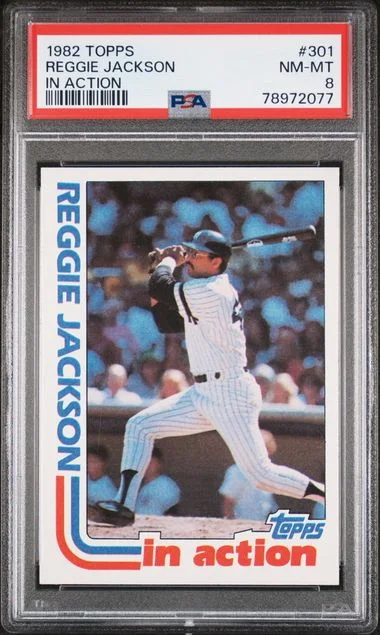 1982 Topps Reggie Jackson In Action #301 card image