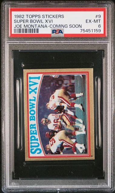 1982 Topps Super Bowl Xvi Stickers Joe Montana-Coming Soon #9 card image