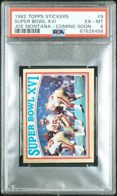 1982 Topps Super Bowl XVI/Joe Montana, Coming Soon Back Stickers #9 card image