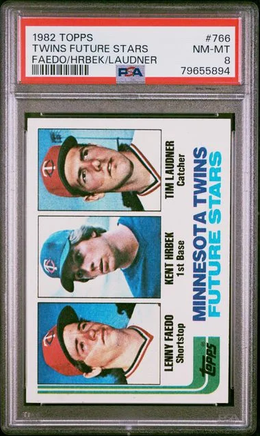 1982 Topps Twins Future Stars Faedo/Hrbek/Laudner #766 card image