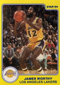 1983-84 Star All Rookies James Worthy #10 card image