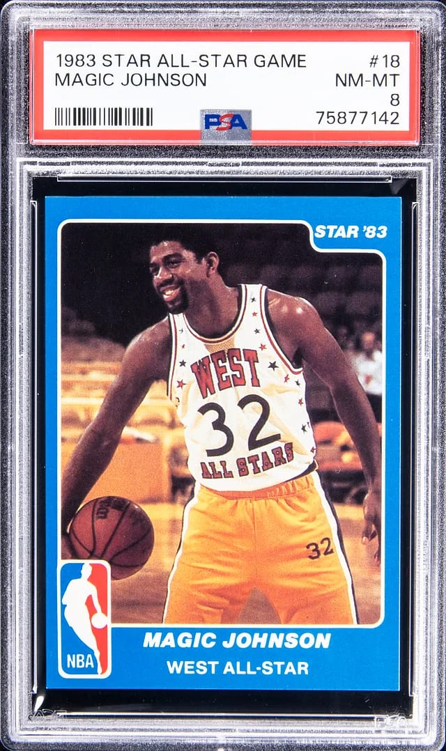 1983-84 Star All-Star Game Magic Johnson #18 card image