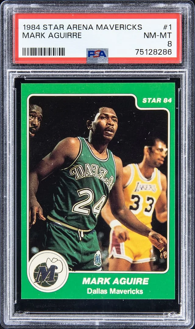 1983-84 Star Arena Mavericks Mark Aguirre #1 card image